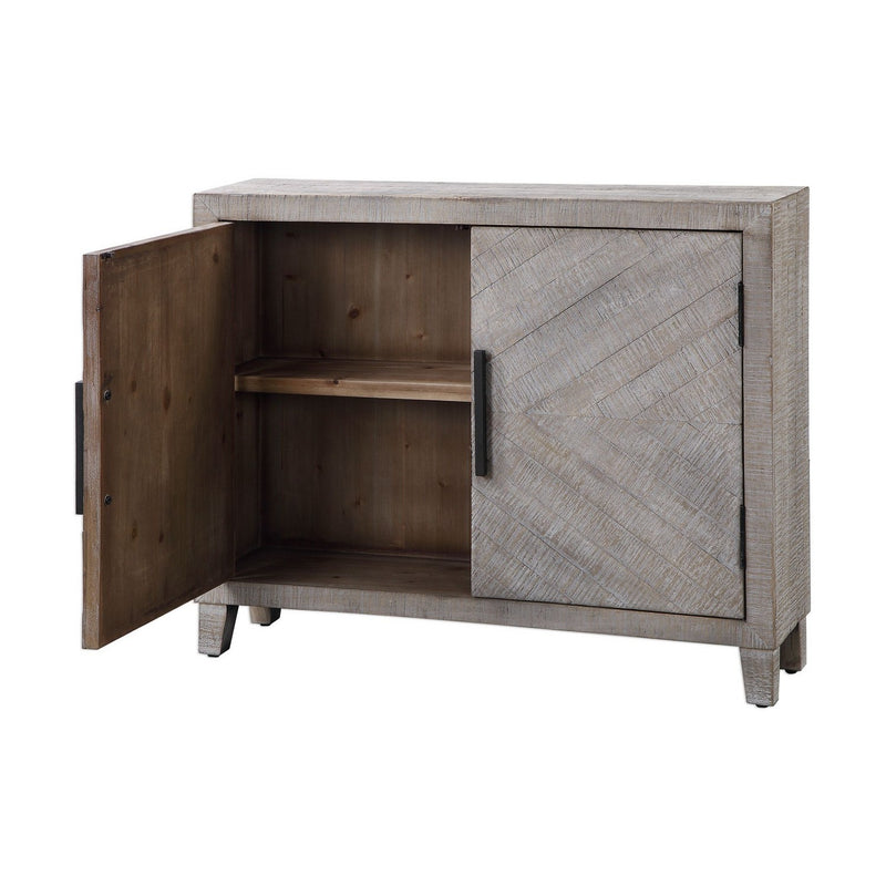 Uttermost 24873 Accent Cabinet, White Washed Glaze