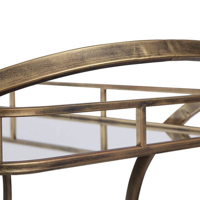 Uttermost 24876 Serving Cart, Antiqued Gold