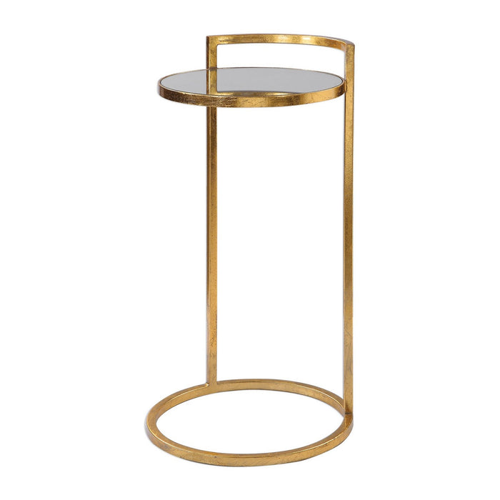 Uttermost 24886 Accent Table, Bright Gold Leaf