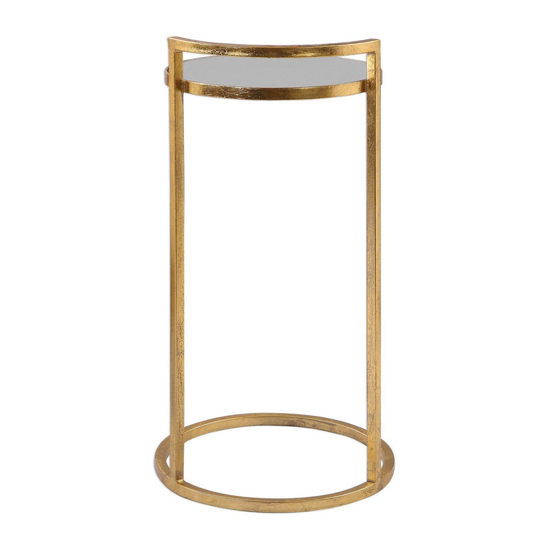 Uttermost 24886 Accent Table, Bright Gold Leaf