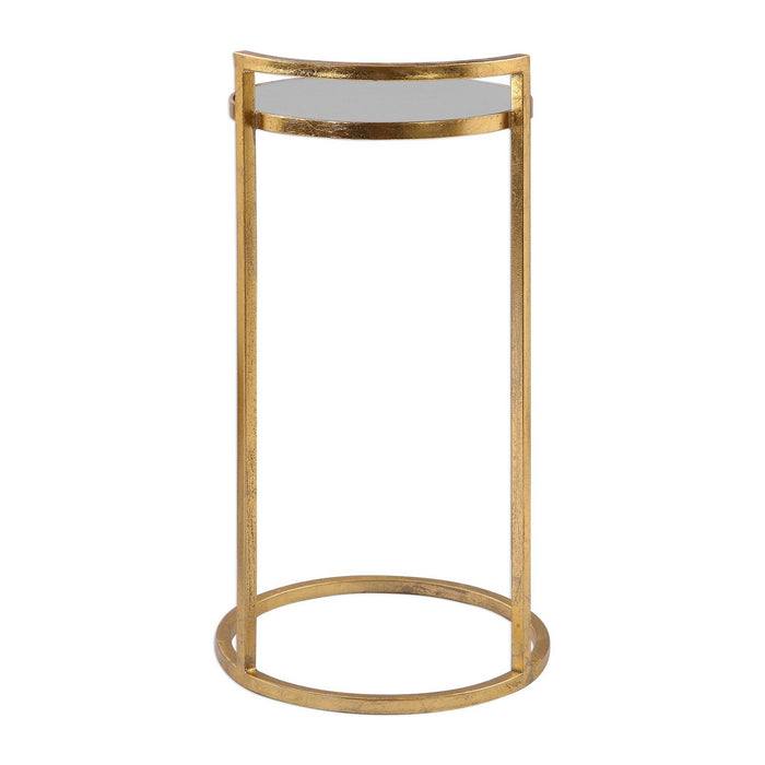 Uttermost 24886 Accent Table, Bright Gold Leaf
