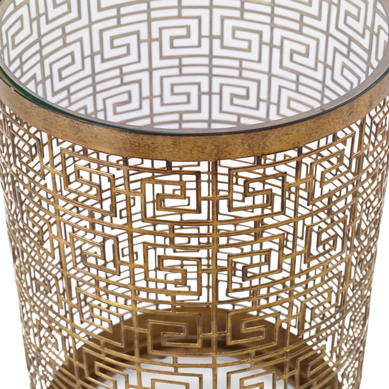 Uttermost 25046 Accent Table, Antiqued Gold