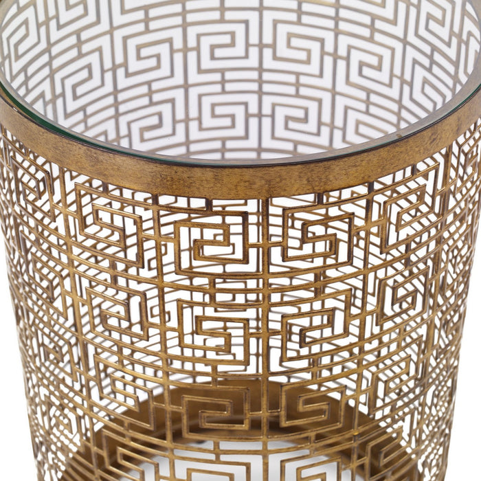 Uttermost 25046 Accent Table, Antiqued Gold