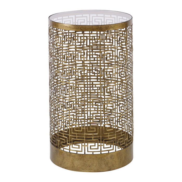 Uttermost 25046 Accent Table, Antiqued Gold