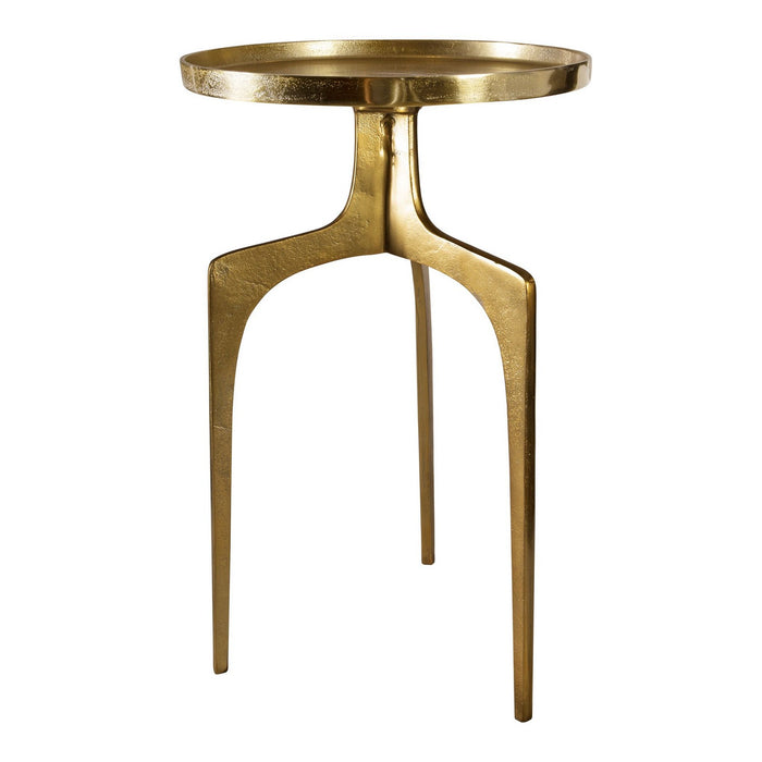 Uttermost 25053 Accent Table, Textured Soft Gold