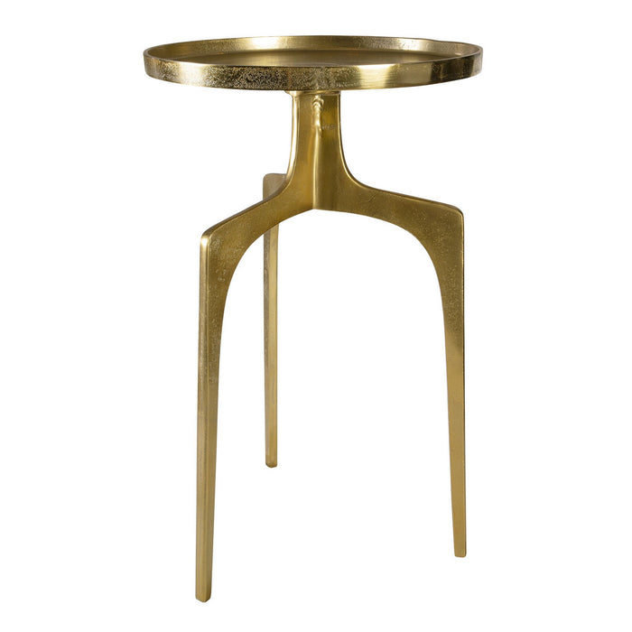 Uttermost 25053 Accent Table, Textured Soft Gold