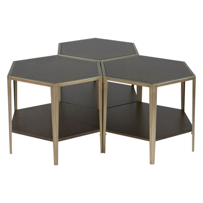 Uttermost 25314 Accent Table, Brushed Champagne