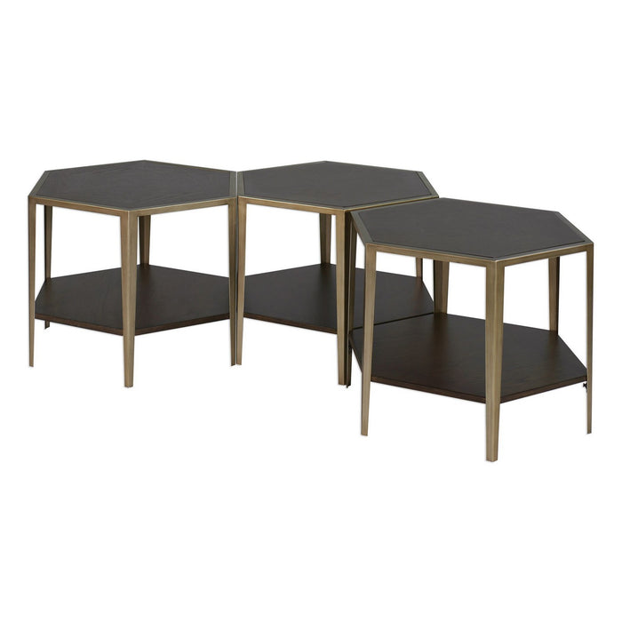 Uttermost 25314 Accent Table, Brushed Champagne