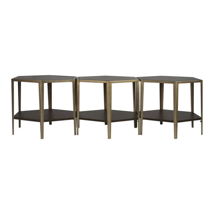 Uttermost 25314 Accent Table, Brushed Champagne