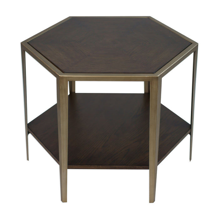 Uttermost 25314 Accent Table, Brushed Champagne