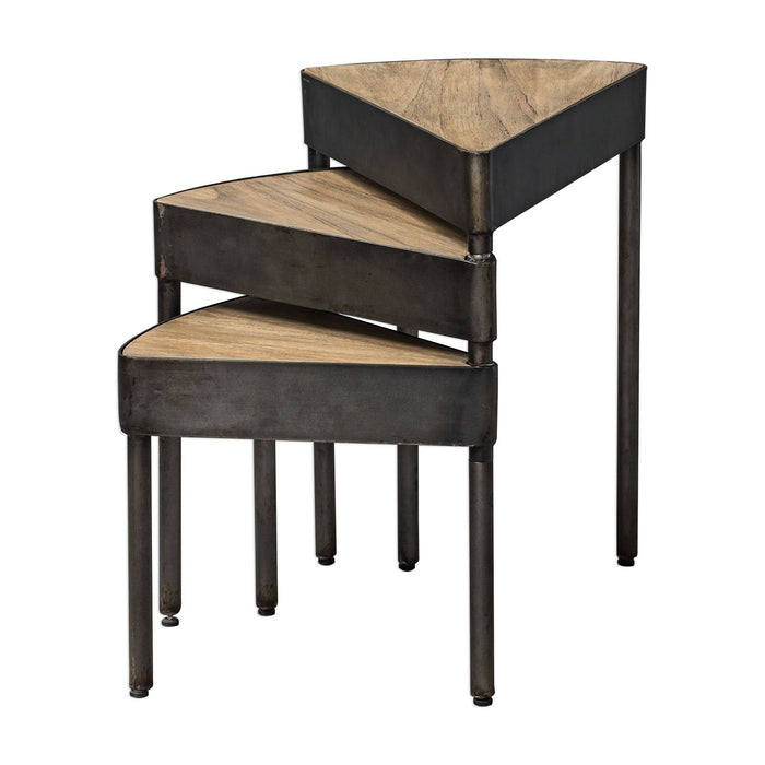 Uttermost 25432 Nesting Table, Aged Steel