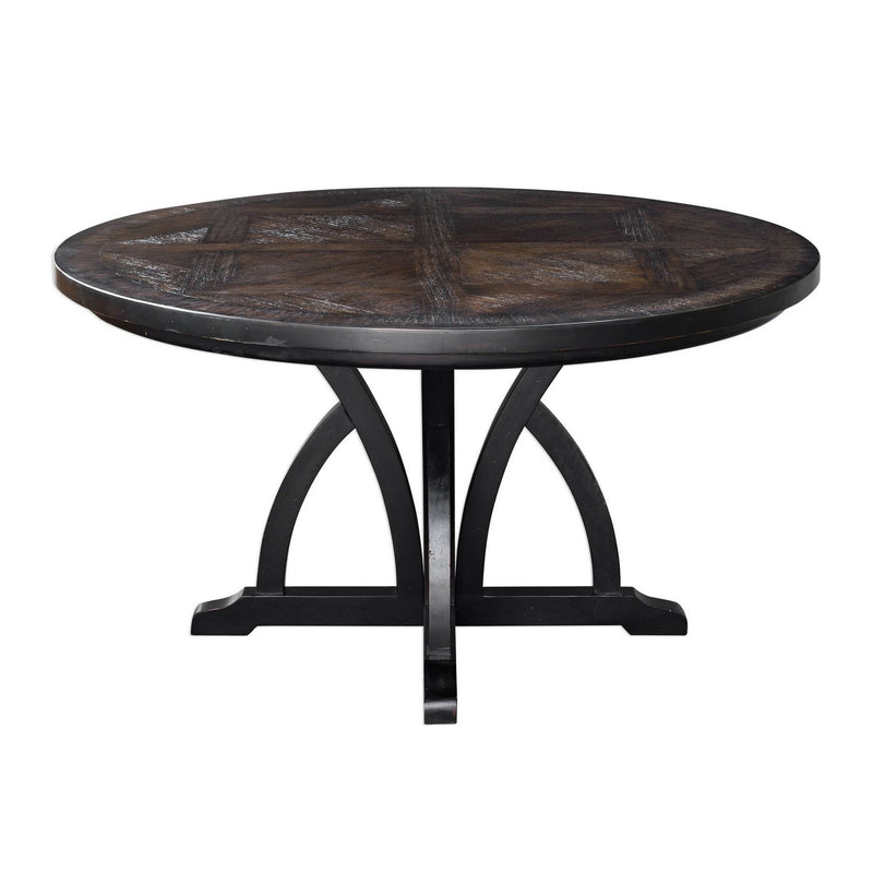 Uttermost 25861 Dining Table, Weathered Black