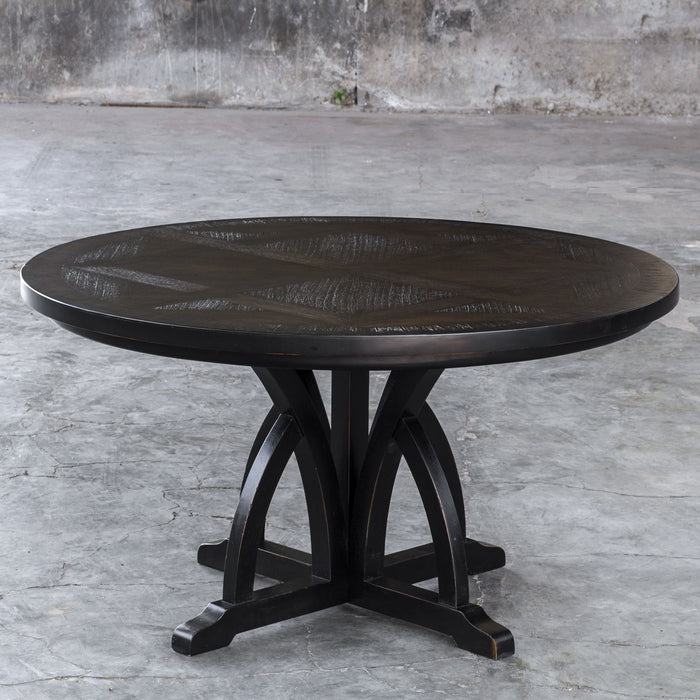 Uttermost 25861 Dining Table, Weathered Black