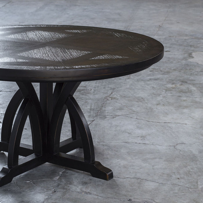 Uttermost 25861 Dining Table, Weathered Black