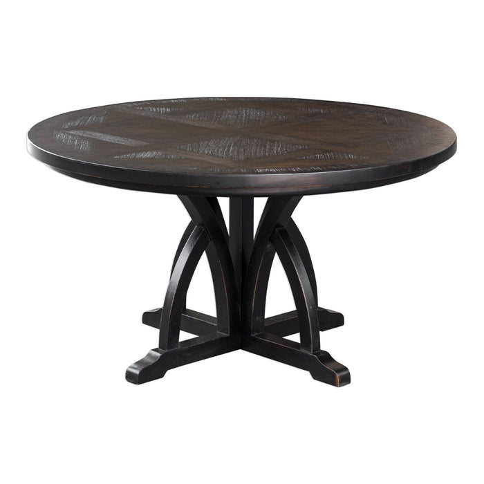 Uttermost 25861 Dining Table, Weathered Black