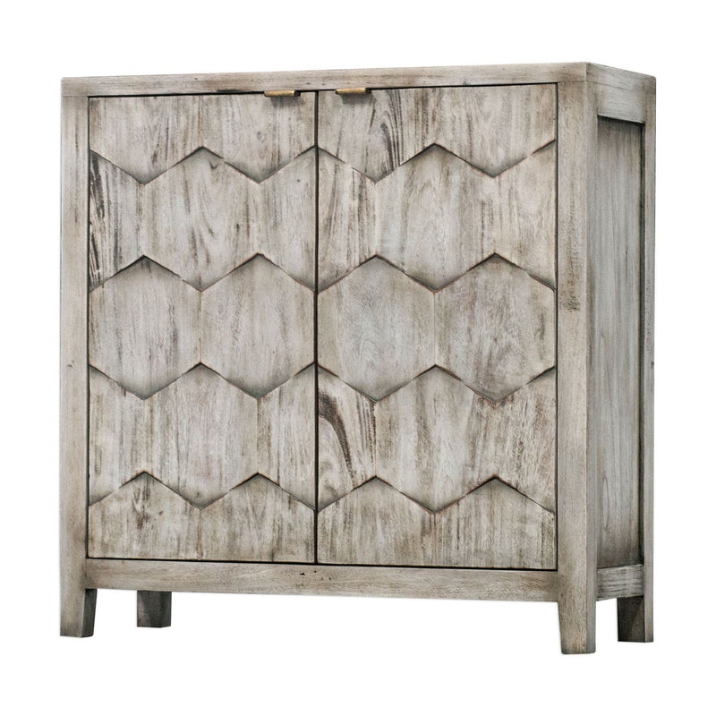 Uttermost 25862 Console Cabinet, Smoked Ivory