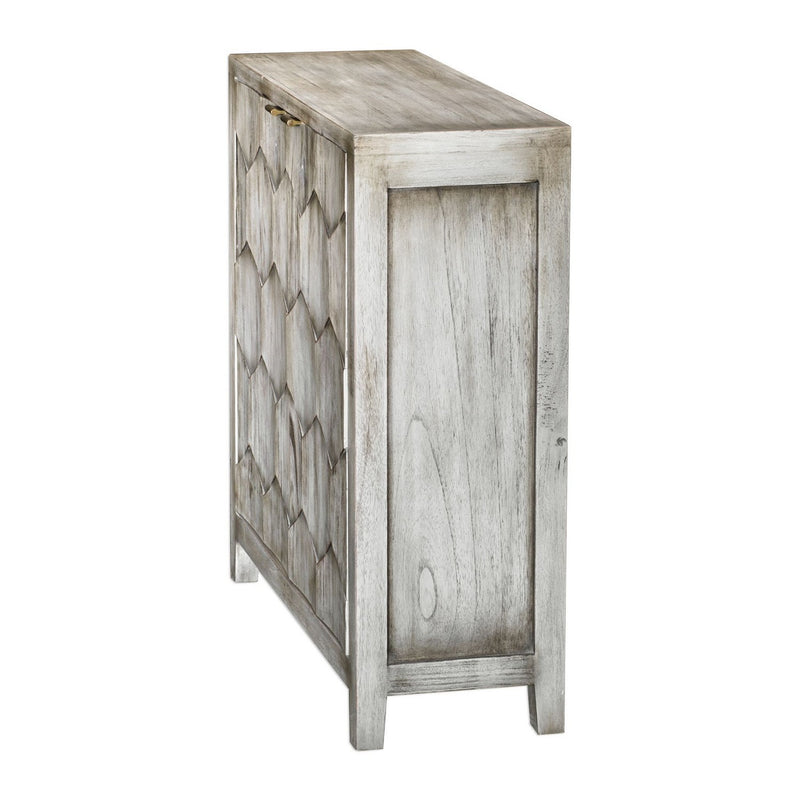 Uttermost 25862 Console Cabinet, Smoked Ivory