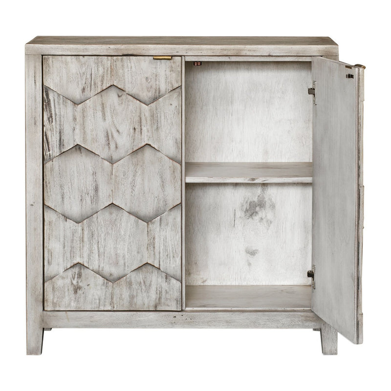 Uttermost 25862 Console Cabinet, Smoked Ivory