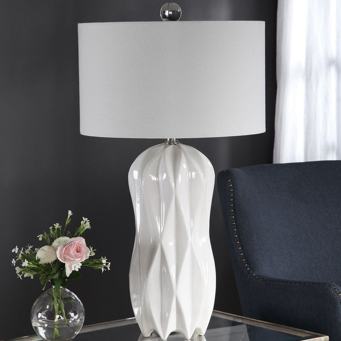 Uttermost 26204 One Light Table Lamp, Polished Nickel