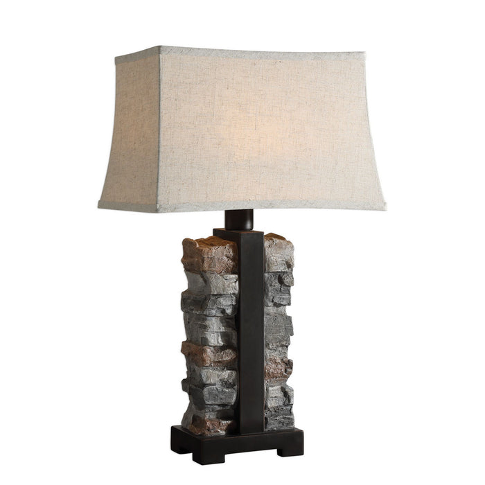 Uttermost 27806-1 One Light Table Lamp, Rustic Black