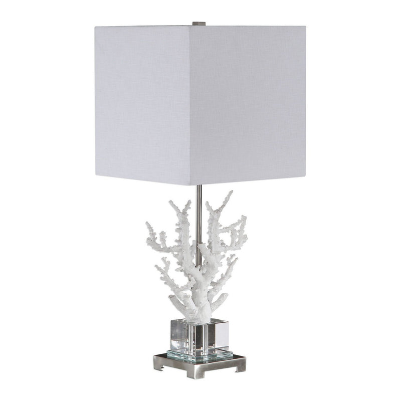 Uttermost 29679-1 One Light Table Lamp, Polished Nickel