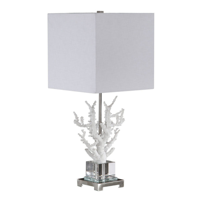 Uttermost 29679-1 One Light Table Lamp, Polished Nickel