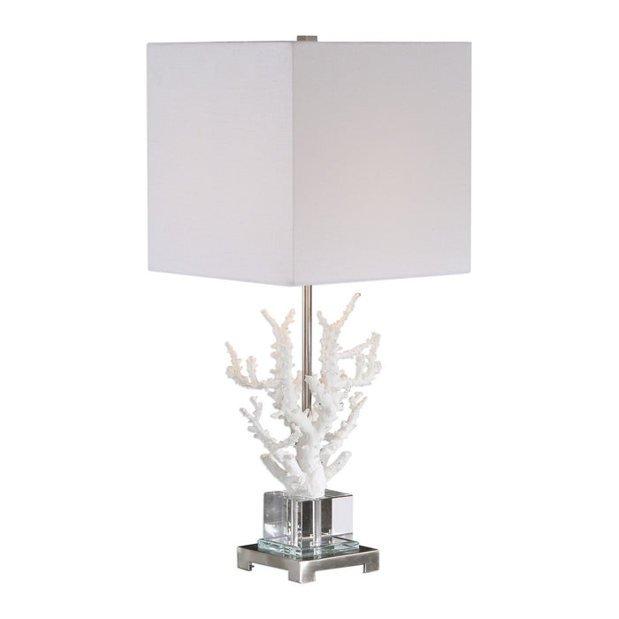 Uttermost 29679-1 One Light Table Lamp, Polished Nickel