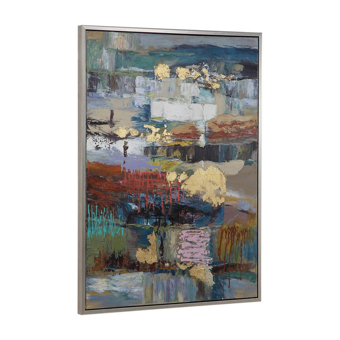 Uttermost 37005 Wall Art, Antiqued Silver Leaf