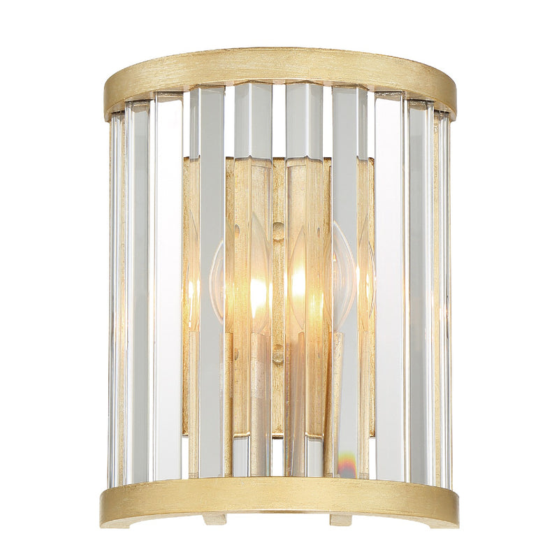 Crystorama DAR-1012-DT Two Light Wall Sconce, Distressed Twilight