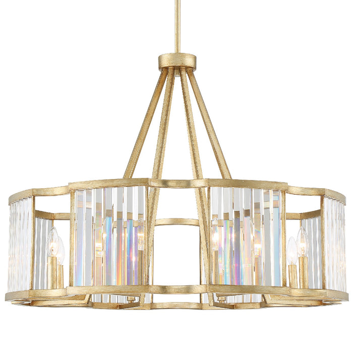 Crystorama DAR-1018-DT Eight Light Chandelier, Distressed Twilight