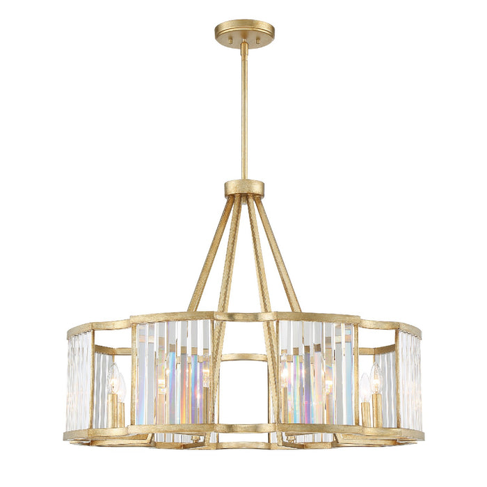 Crystorama DAR-1018-DT Eight Light Chandelier, Distressed Twilight