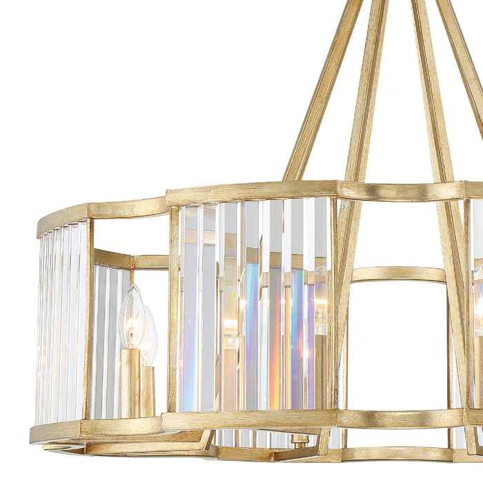 Crystorama DAR-1018-DT Eight Light Chandelier, Distressed Twilight