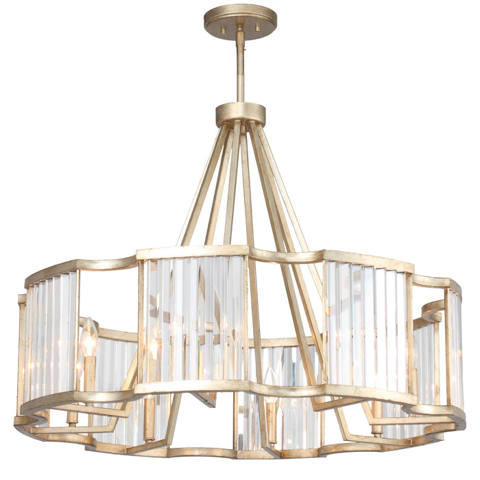 Crystorama DAR-1018-DT Eight Light Chandelier, Distressed Twilight
