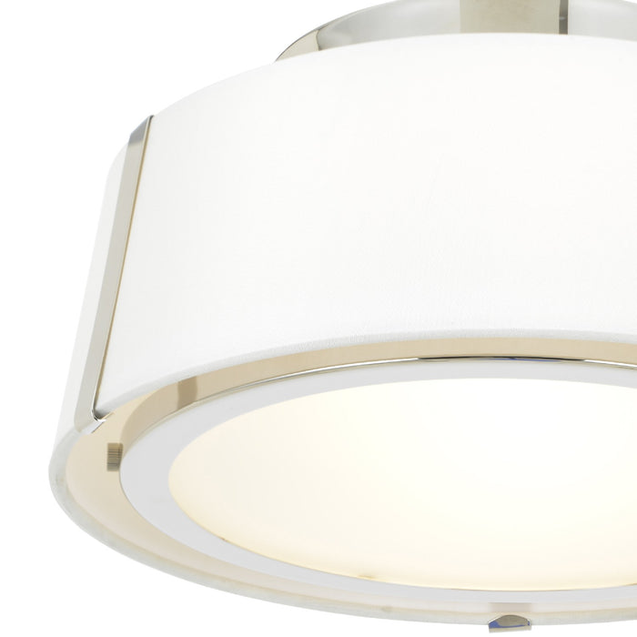 Crystorama FUL-903-PN Two Light Semi Flush Mount, Polished Nickel