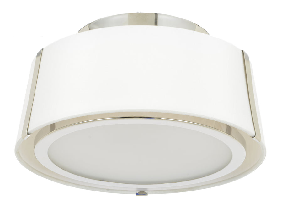 Crystorama FUL-903-PN Two Light Semi Flush Mount, Polished Nickel