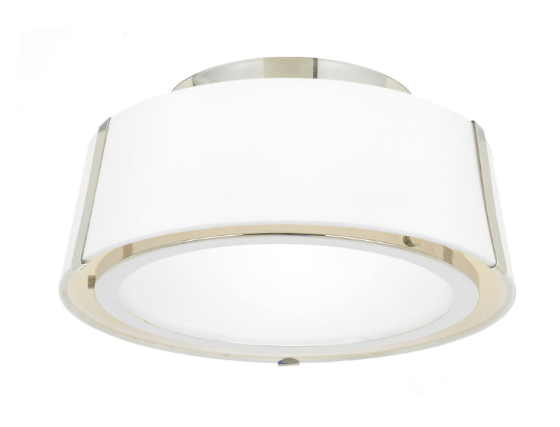 Crystorama FUL-903-PN Two Light Semi Flush Mount, Polished Nickel