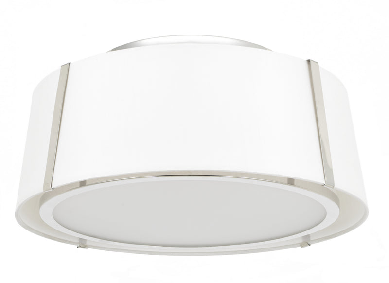 Crystorama FUL-905-PN Three Light Semi Flush Mount, Polished Nickel
