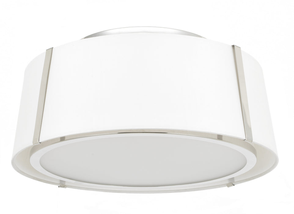 Crystorama FUL-905-PN Three Light Semi Flush Mount, Polished Nickel