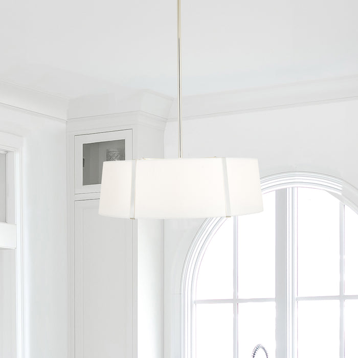Crystorama FUL-907-PN Six Light Chandelier, Polished Nickel