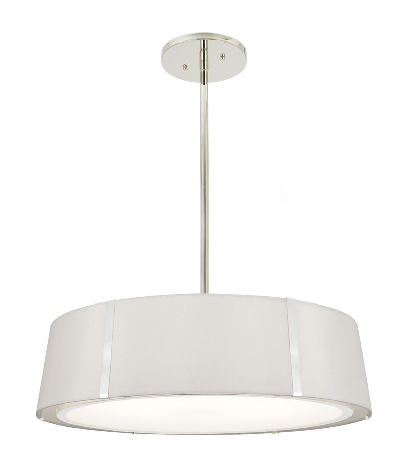 Crystorama FUL-907-PN Six Light Chandelier, Polished Nickel
