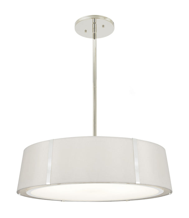 Crystorama FUL-907-PN Six Light Chandelier, Polished Nickel
