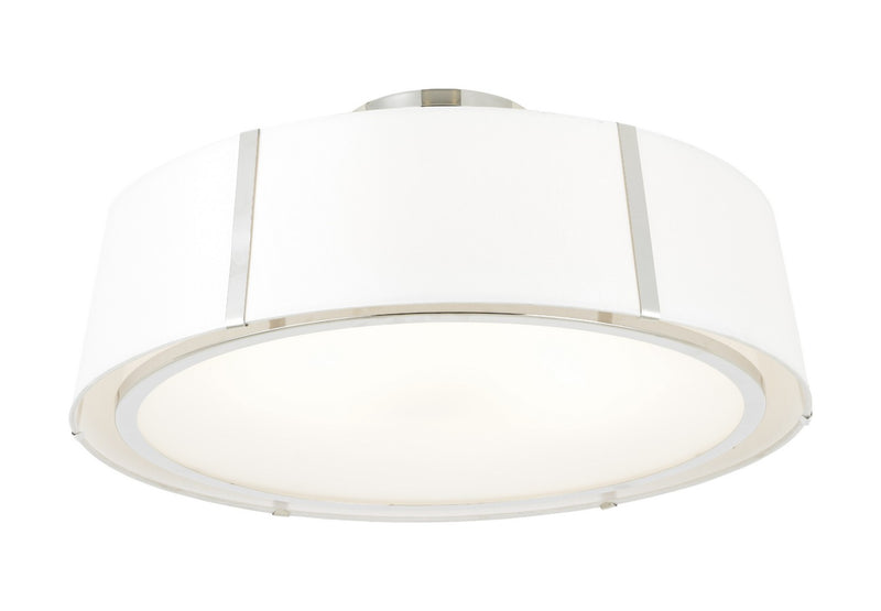 Crystorama FUL-907-PN_CEILING Six Light Semi Flush Mount, Polished Nickel