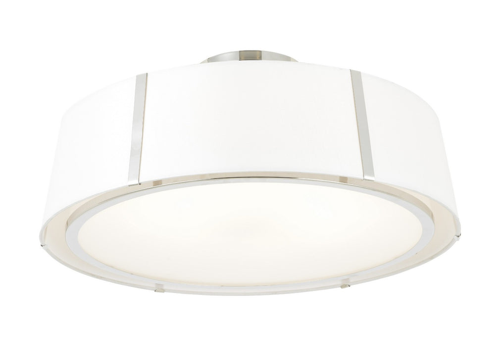 Crystorama FUL-907-PN_CEILING Six Light Semi Flush Mount, Polished Nickel