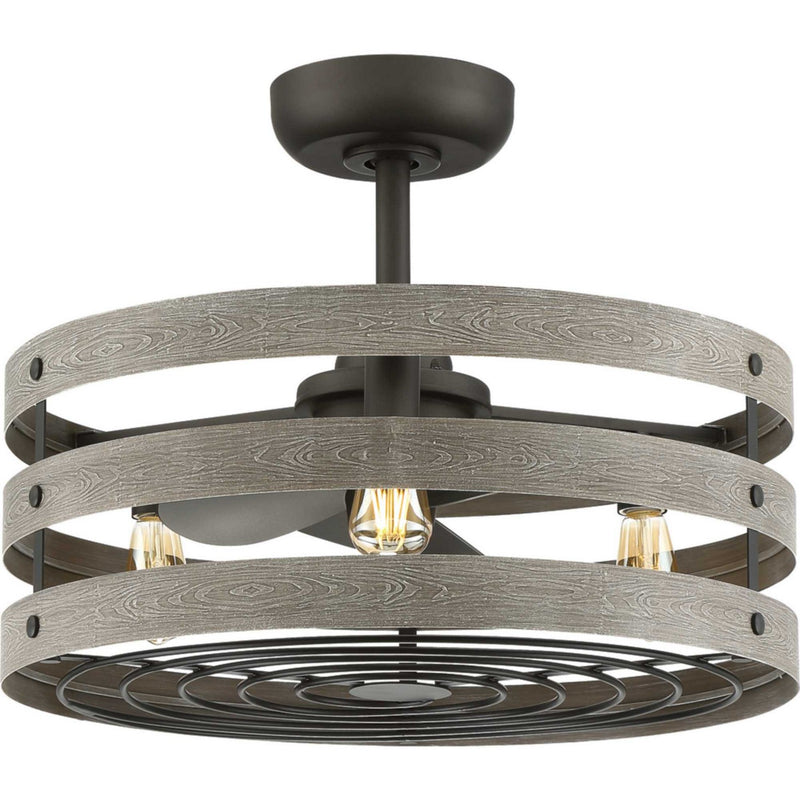 Progress Lighting P250012-143-22 23" Ceiling Fan, Graphite