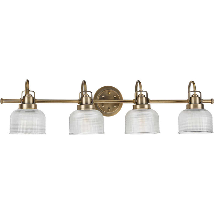 Progress Lighting P2997-163 Four Light Bath Bracket, Vintage Brass