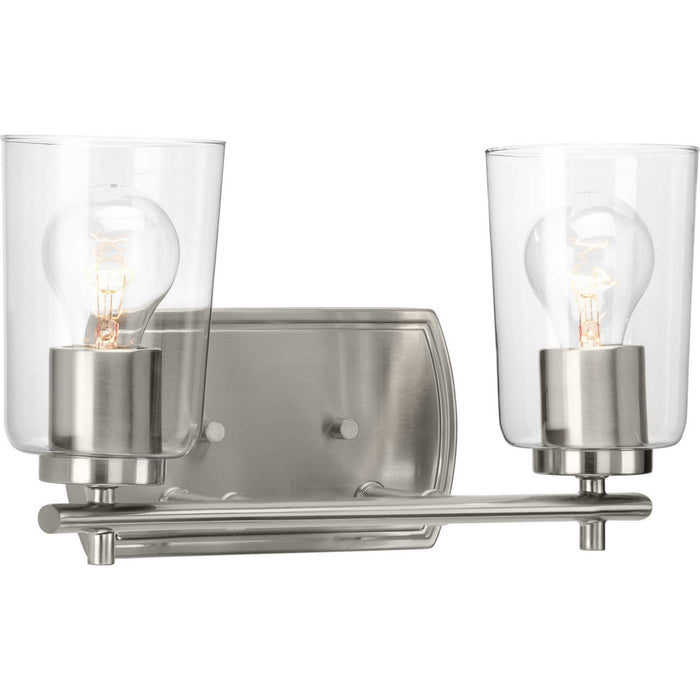 Progress Lighting P300155-009 Two Light Bath & Vanity, Brushed Nickel