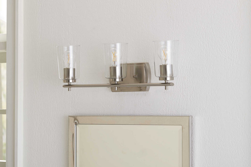 Progress Lighting P300156-009 Three Light Bath & Vanity, Brushed Nickel