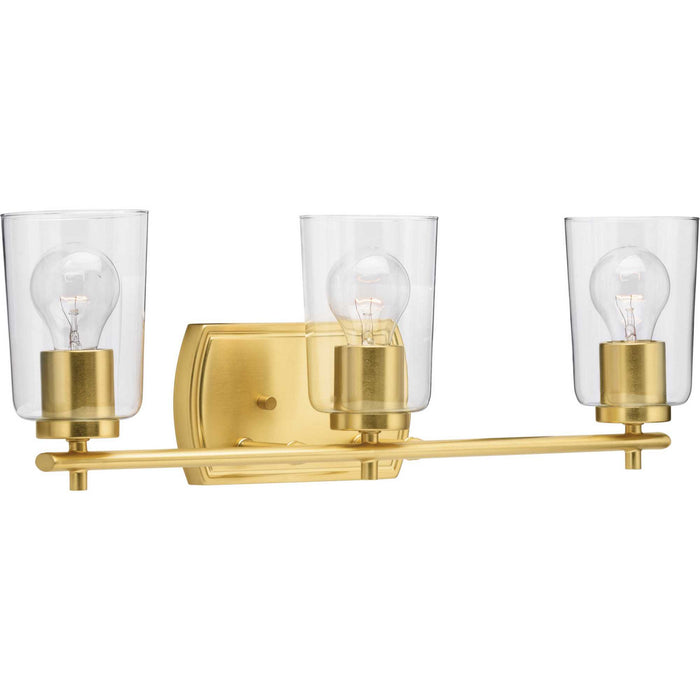 Progress Lighting P300156-012 Three Light Bath & Vanity, Satin Brass