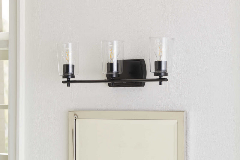 Progress Lighting P300156-031 Three Light Bath & Vanity, Black