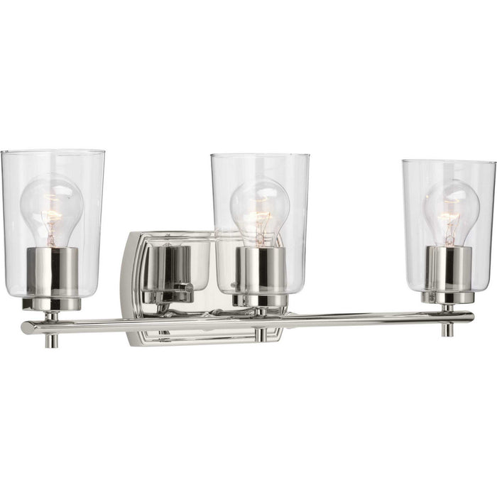 Progress Lighting P300156-104 Three Light Bath & Vanity, Polished Nickel